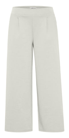 ICHI KATE Wide Leg Trousers in Silver Grey