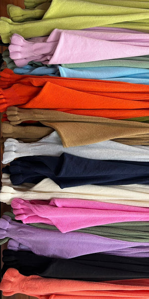 Frill Cuff Batwing Fine Knit