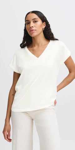 b young SELITA T Shirt in Marshmallow