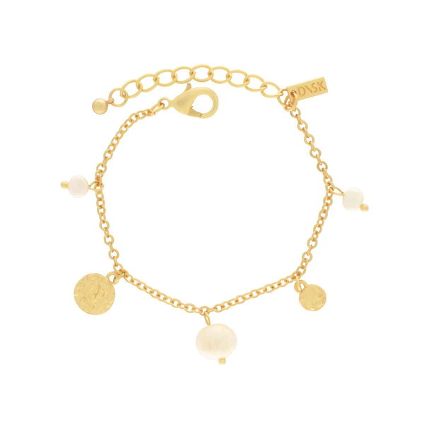 AUDREY Short Dot & Multi Pearl Bracelet in Gold - TheSecretCloset.Boutique