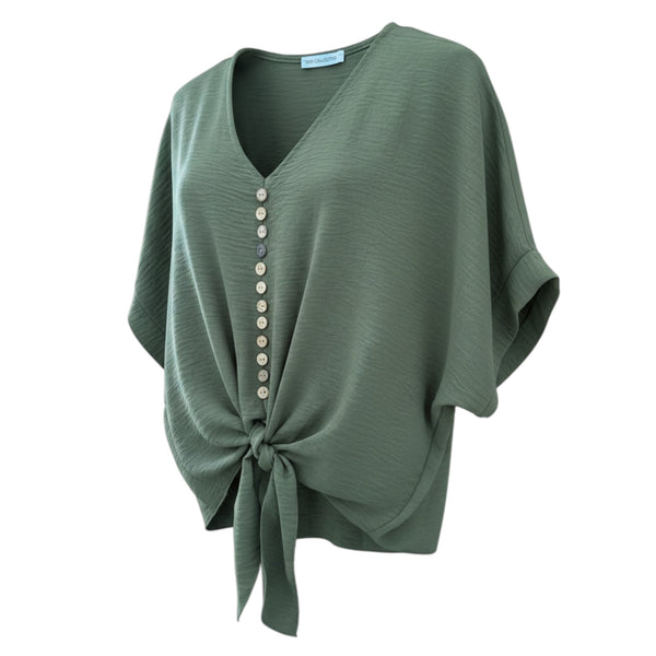 Button Up Tie Top (various colours)