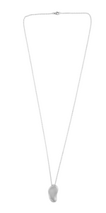 DANSK COURAGE Waterproof Adjustable Brushed Organic Necklace in Silver