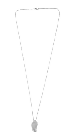 DANSK COURAGE Waterproof Adjustable Brushed Organic Necklace in Silver