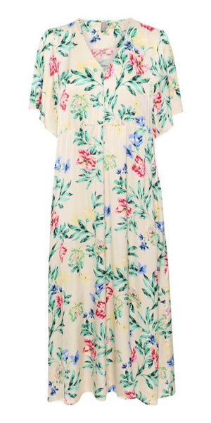 CULTURE JULIE Dress in Green Red flowers