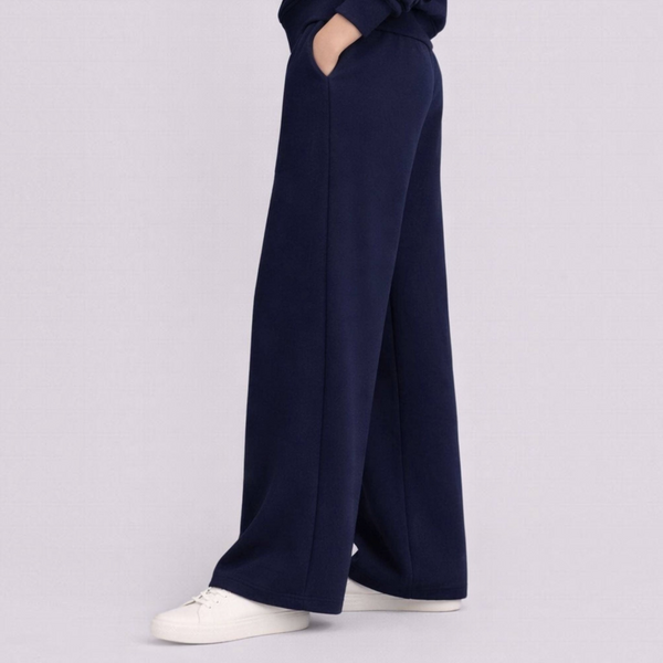 BORN NOULI Supersoft Wide Leg Sweatpant in Deep Navy