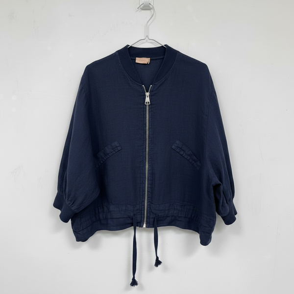 Linen Zip Bomber Jacket (various colours)
