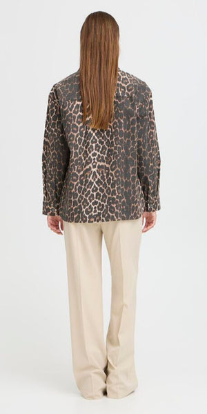 b young KENNA Shirt in Denim Leopard