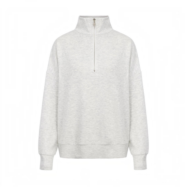 BORN NOULI Supersoft Half Zip Sweatshirt in Marl