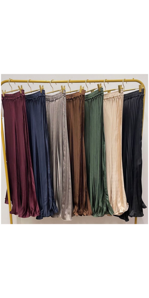 Satin Pleat Skirt