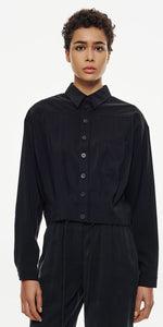 ACCESS Cropped Shirt in Black