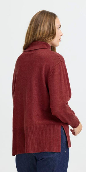 PULZ STEFFI Roll Neck in Spiced Apple