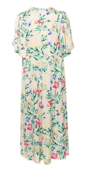 CULTURE JULIE Dress in Green Red flowers