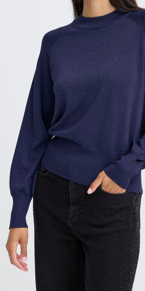 b young MOBBE Jumper in Evening Blue