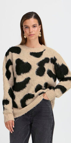 b young MINYAX Jumper in Humus Mix