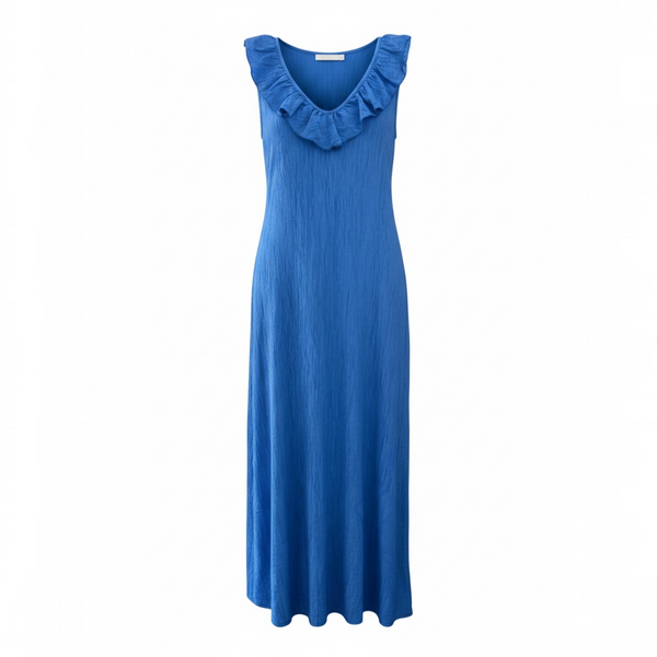 Ruffle Neck Dress (various colours)