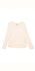 B-Yu Stretch Satin Top in Milk
