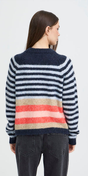 PULZ ABENA Striped Pullover