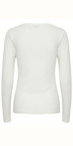 b young PAMILA Long Sleeve T Shirt in Off White
