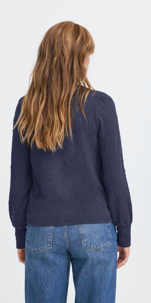 PULZ WILLIE Blouse in Dark Saphire