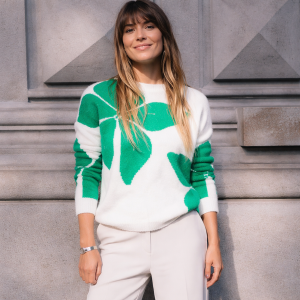 b young OMEA Flower Jumper in Leprechaun Green