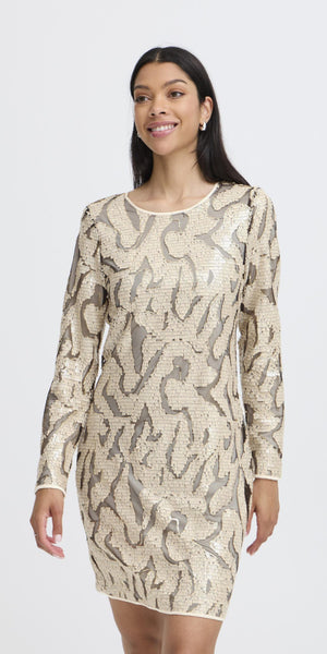 b young RESE Dress in Oatmeal