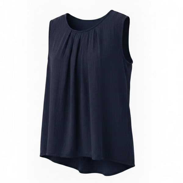 Sleeveless Pleat Top