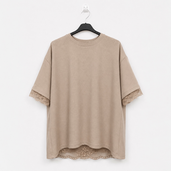 Lace Detail Short Sleeve Top