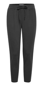 ICHI KATE Pants in Dark Grey Melange