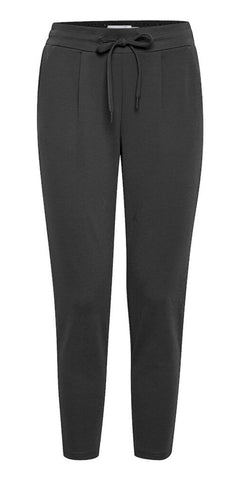 ICHI KATE Pants in Dark Grey Melange