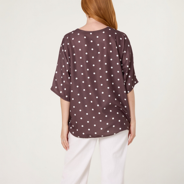 Polka Dot Tie Front Top (various colours)