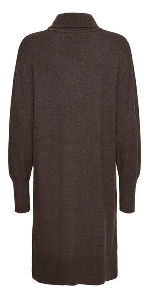 PULZ STEFFI Rollneck Dress in After Dark Melange