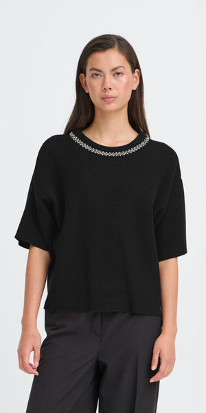 ICHI DORISE Knit in Black