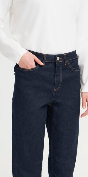 ICHI TWIGGY RAVEN Cropped Jeans in Denim Authentic