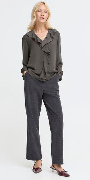 b young IGOMI Blouse in Asphalt