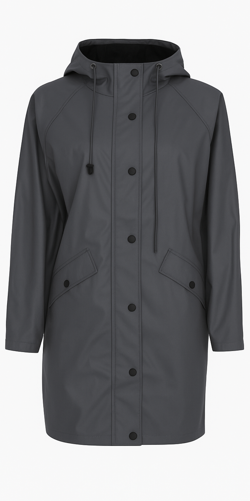ICHI TAZI Raincoat in Gray Pinstripe