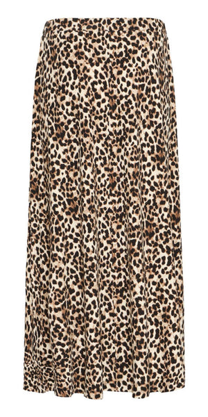 PULZ CHARLOTTE Skirt in Brown Animal Print