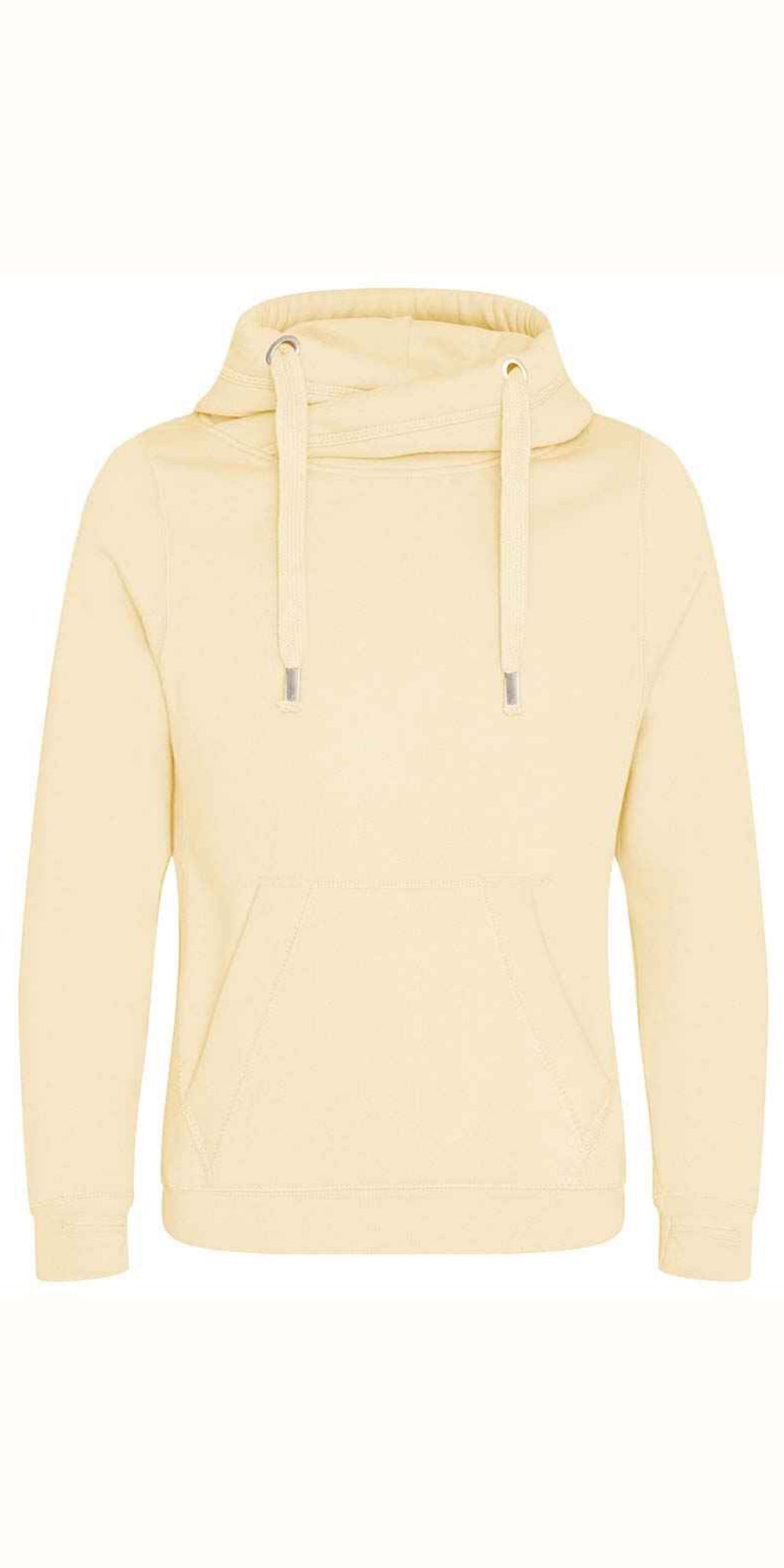 Cosy Cross Neck Hoodie in Vanilla