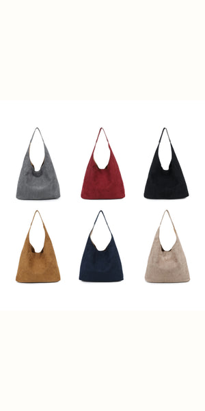Suede Effect Hobo Bag in a Bag (various colours)