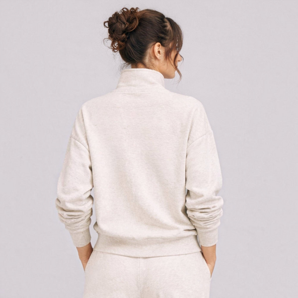 BORN NOULI Supersoft Half Zip Sweatshirt in Marl