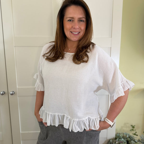 Cotton Frill Top (various colours)