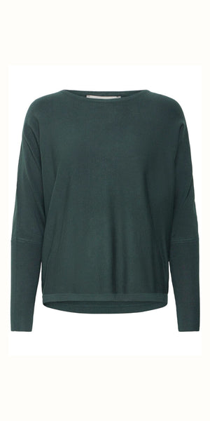 b young MORLA Batwing Fine Knit in Green Gables