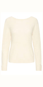 LICHI KAMARA Long Sleeve Knit in Cloud Dancer