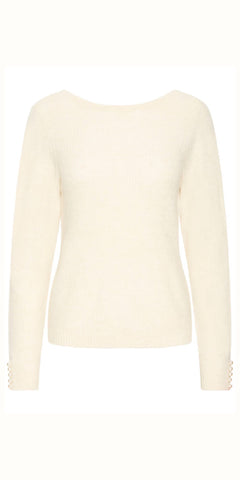 LICHI KAMARA Long Sleeve Knit in Cloud Dancer