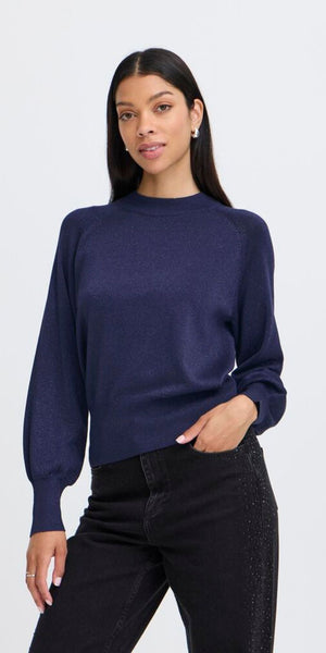 b young MOBBE Jumper in Evening Blue