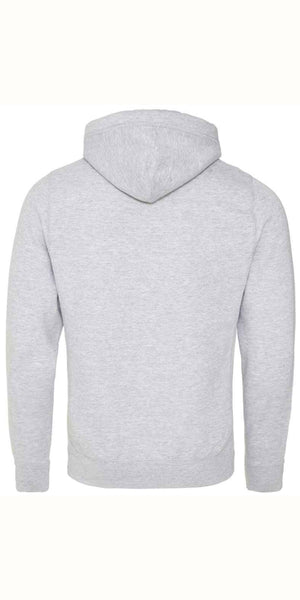 Cosy Cross Neck Hoodie in Heather Grey