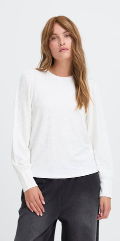 PULZ WILLIE Blouse in Cloud Dancer
