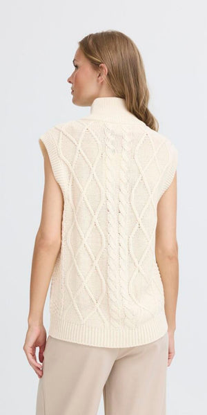 ICHI DESTAN Waistcoat in Sandshell