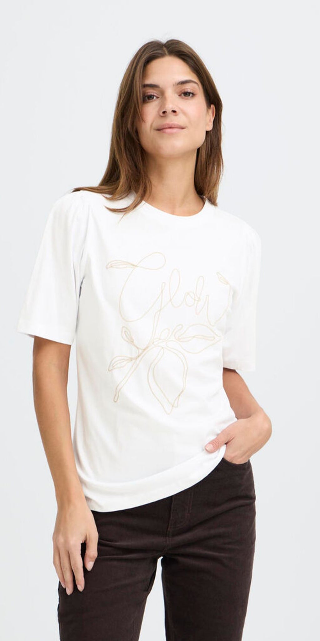 PULZ JULIETTE T Shirt in White