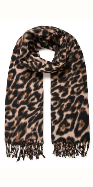 b young WEOPARD Scarf in Black Mix