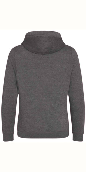 Cosy Cross Neck Hoodie in Charcoal